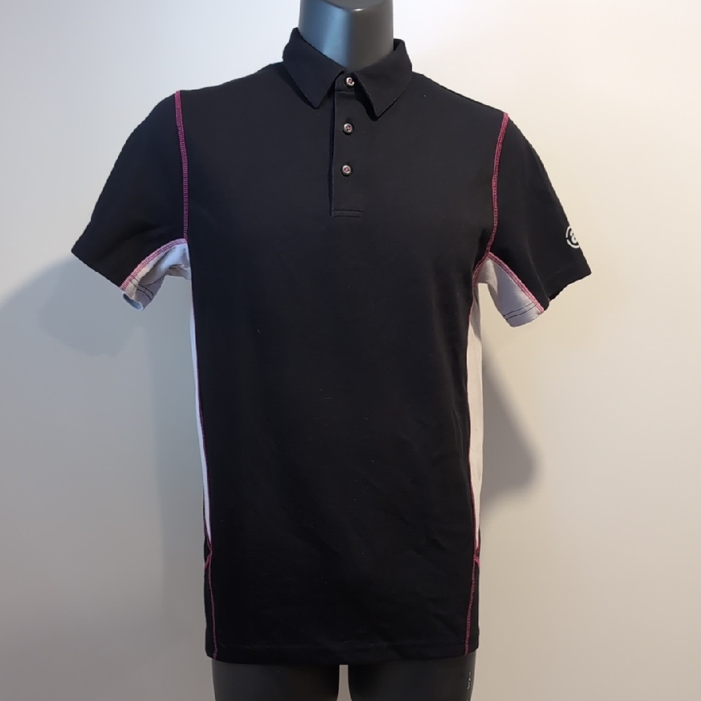 Abacus Polo Shirt Large Contrasting Side Panels Size Large